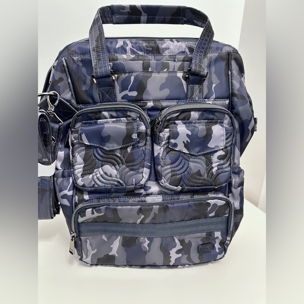 NWT Lug VIA 2 Convertible Tote Backpack - Camo Navy